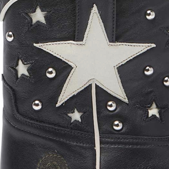 Ranch Road Presidio Liberty Short Black Cowboy Boots - Picture 4 of 10